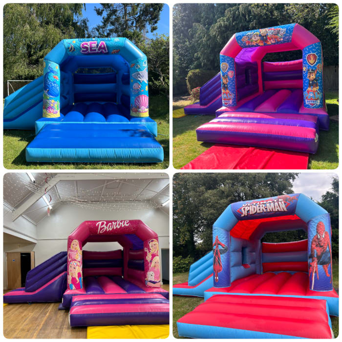 Click here if you prefer a dinosaur bouncy castle in a different colour